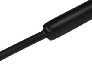 Krympeslange sort med lim 16/4 1m